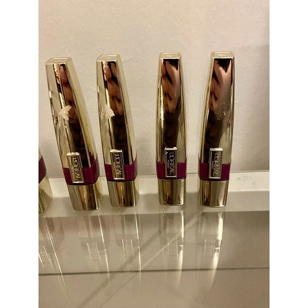 (5) L'OREAL Caresse Wet Shine Lip Stain Gloss in 186 Berry Persistent NEW Lot